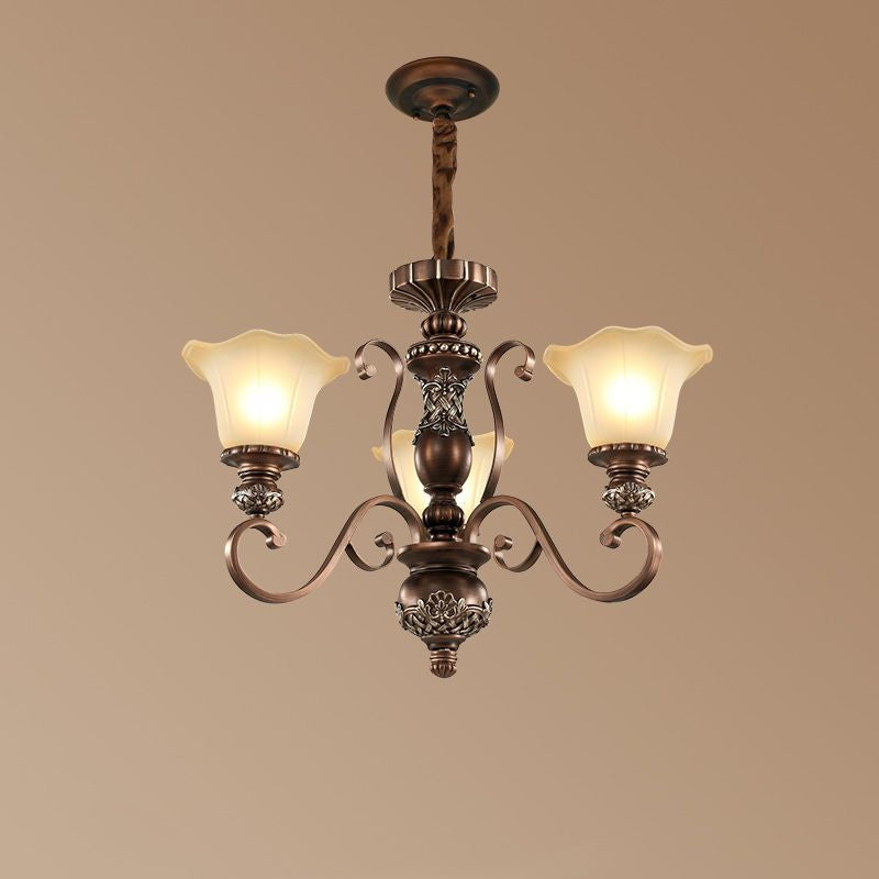 Arisha Retro Flower Pendant Light Metal Glass Living Room Bedroom - Neutral Decor