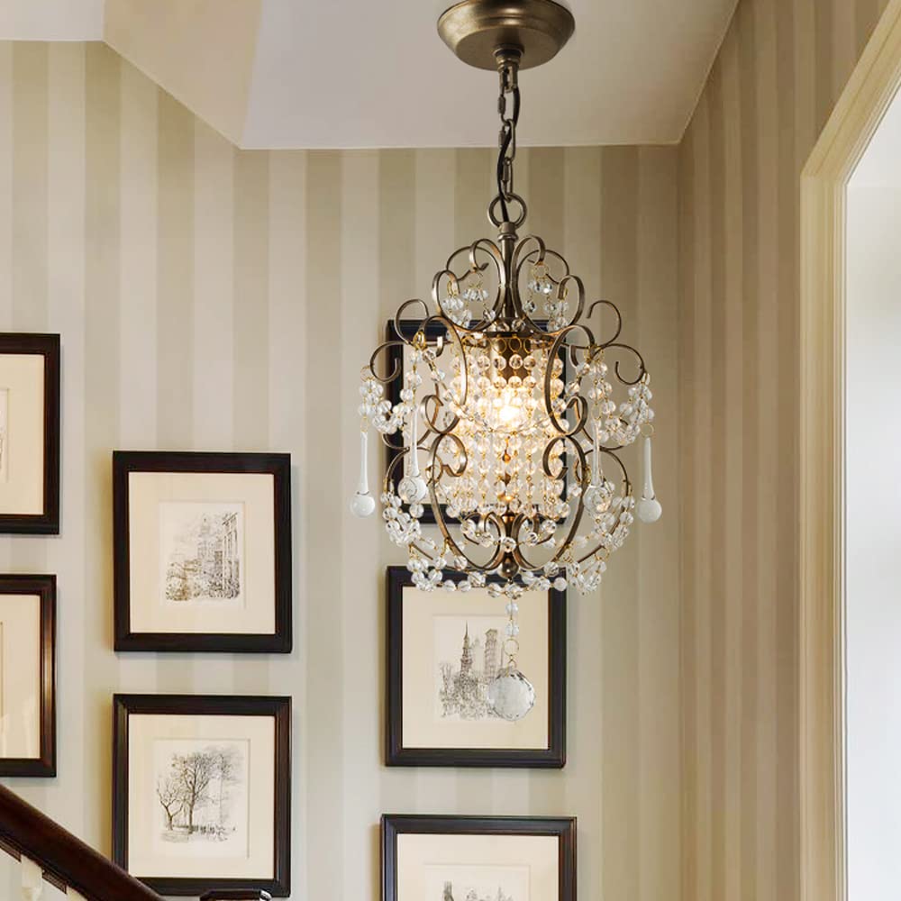 Alessio Modern Metal Crystal Pendant Light Bedroom - Neutral Decor