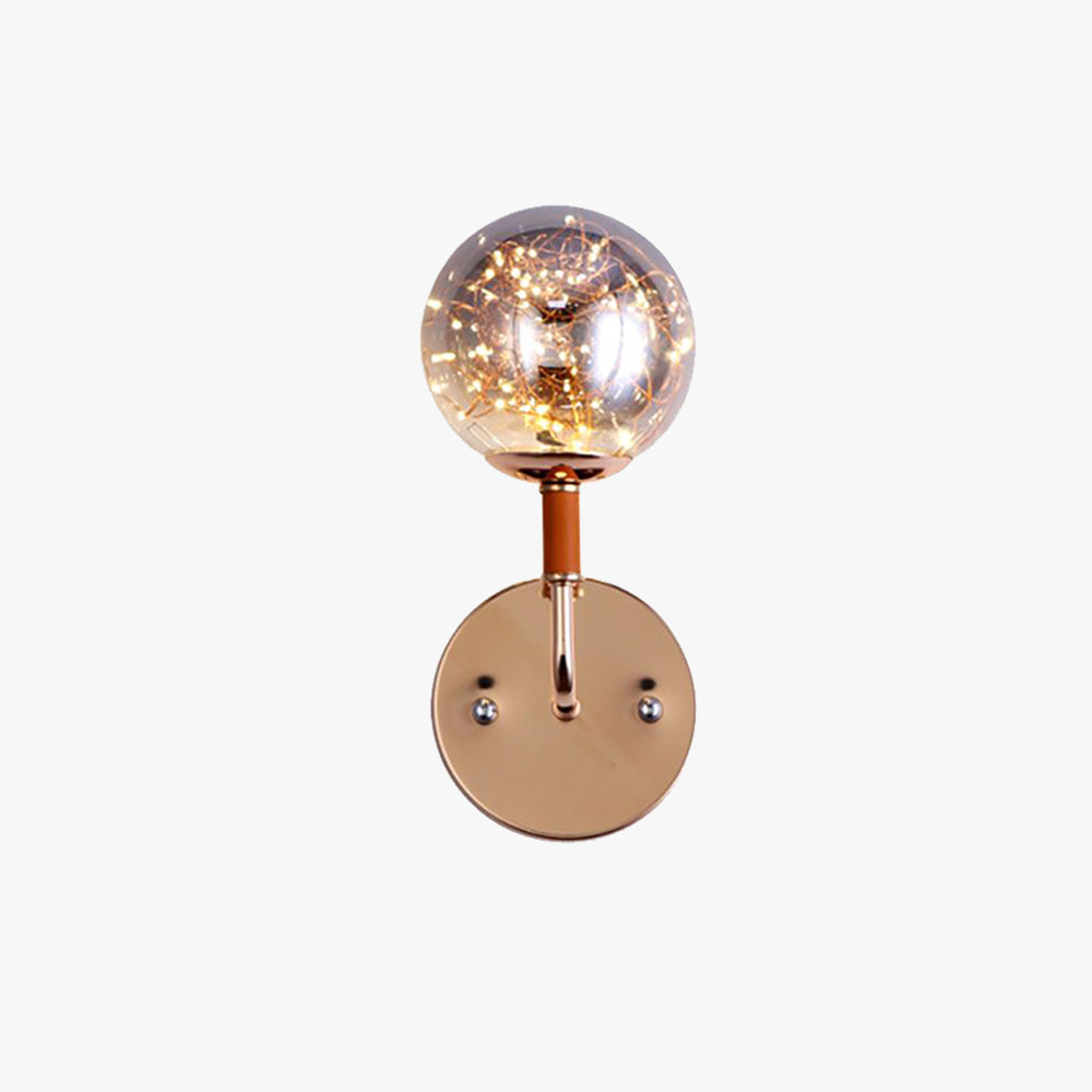 Valentina Wall Lamp Starry Globe Art Deco, Black/Gold, Bedroom - Neutral Decor