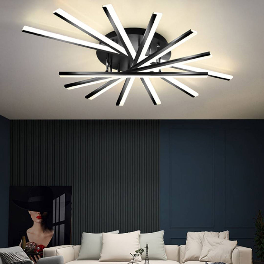 Arisha Linear Flush Mount Ceiling Light, 4 Colour - Neutral Decor