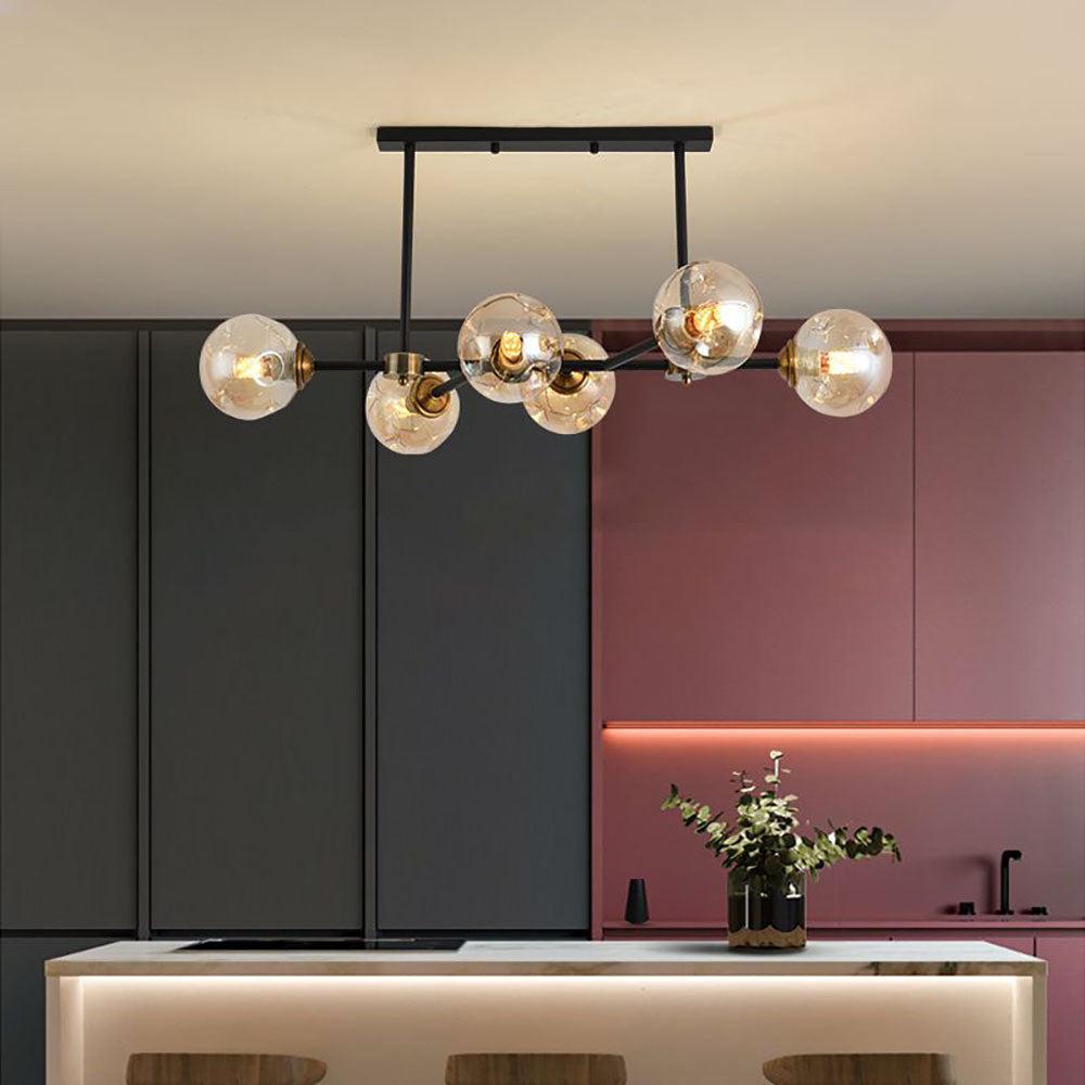 Valentina Decorative LED Glass Bubble Pendant Light, Amber - Neutral Decor