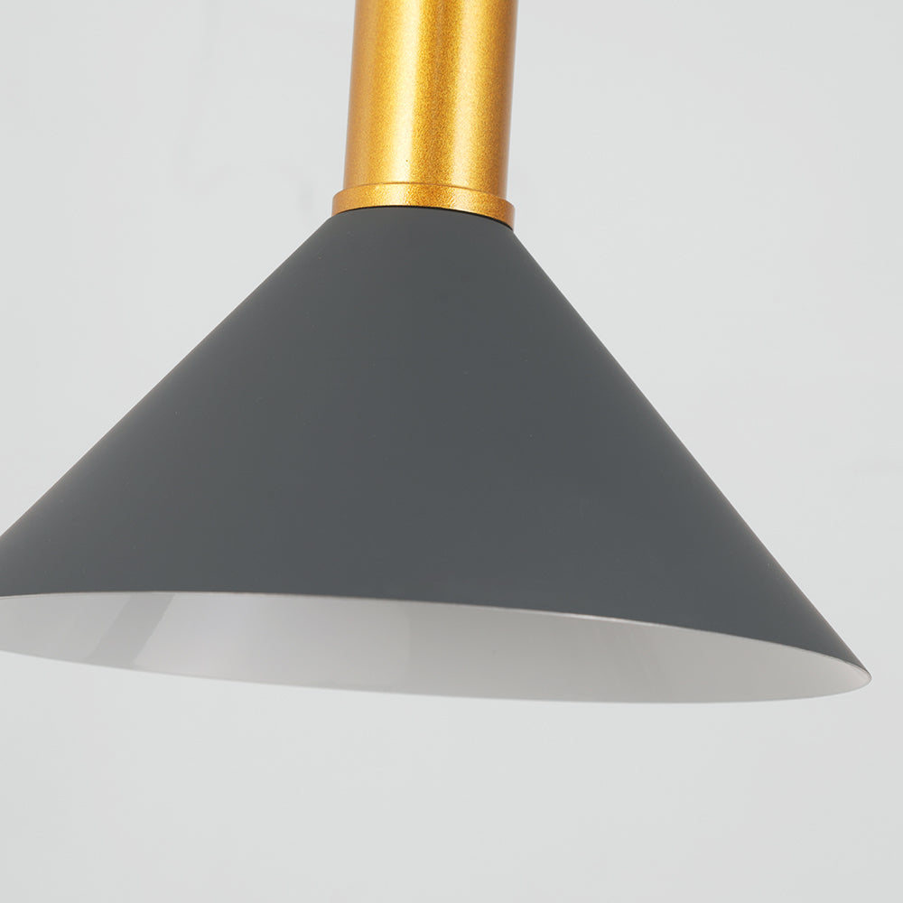 Arisha Modern Minimalist Conic Industrial Cluster Pendant Light, Blue, Metal - Neutral Decor