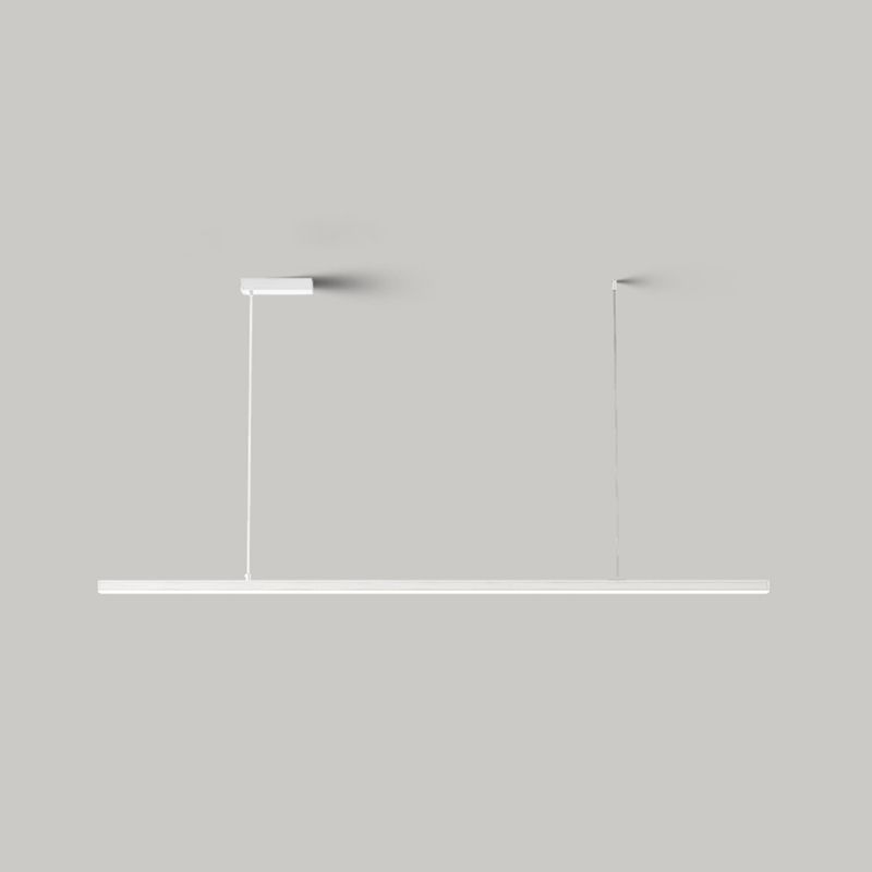 Arisha Minimalist Linear Metal Pendant Light, White/Black - Neutral Decor