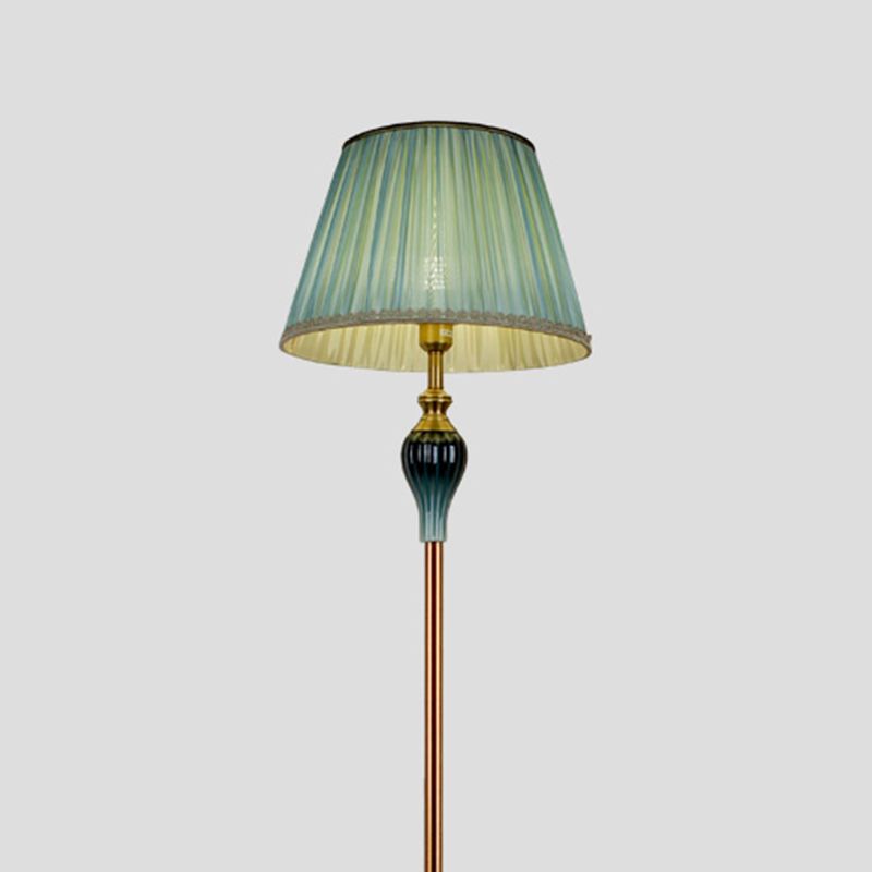 Eryn Antique Floor Lamp, Multi Colors, Metal/Fabric, Bedroom - Neutral Decor