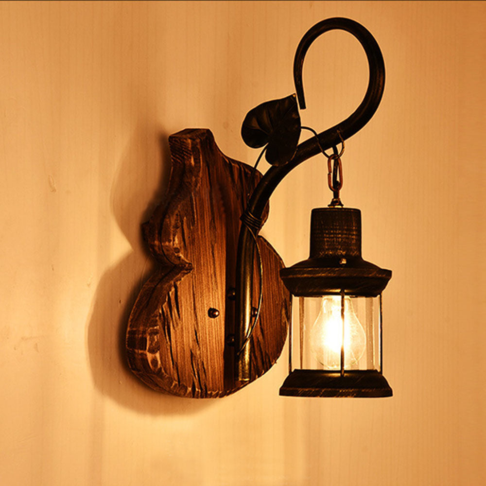 Epoch Wall Lamp Cucurbits/Candle Vintage, Wood/Metal, Bedroom - Neutral Decor