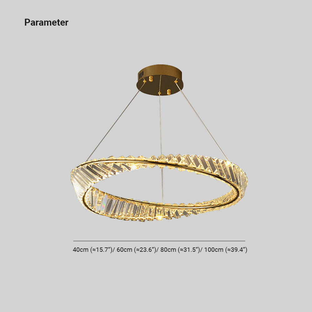 Kristy Modern Luxury Round Glass Chandelier, Gold - Neutral Decor