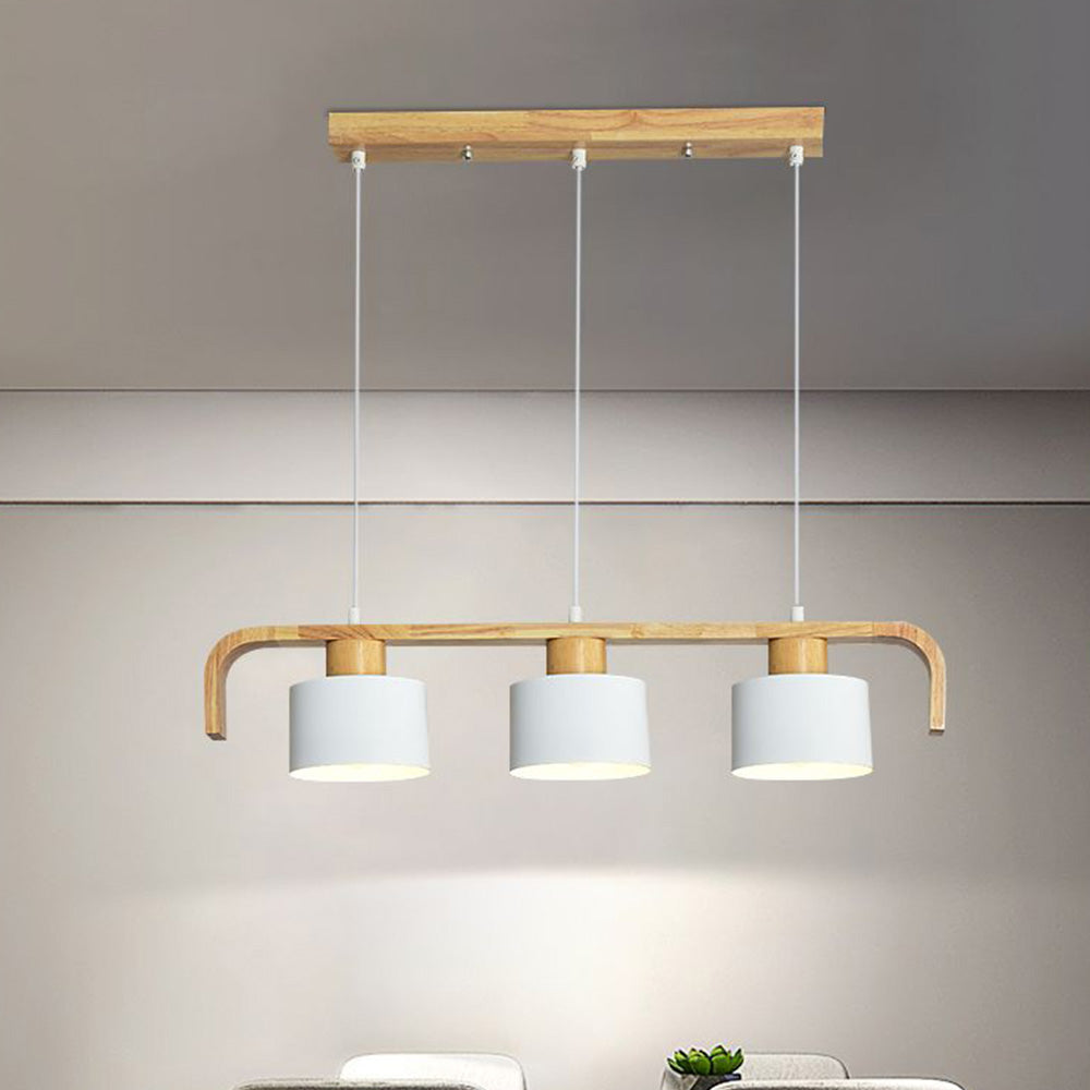 Valentina Pendant Light Cylinder Nordic, Bamboo, White/Green/Gray, Bedroom - Neutral Decor