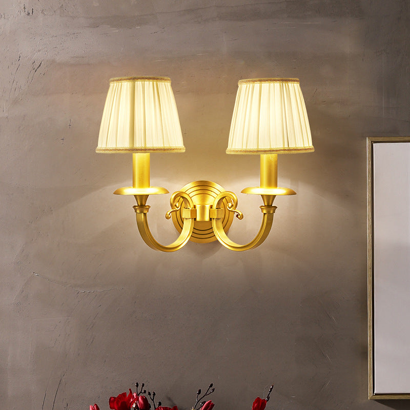 Alessio Decorative Indoor Wall Lamp Metal Fabric Living Room Bedroom - Neutral Decor