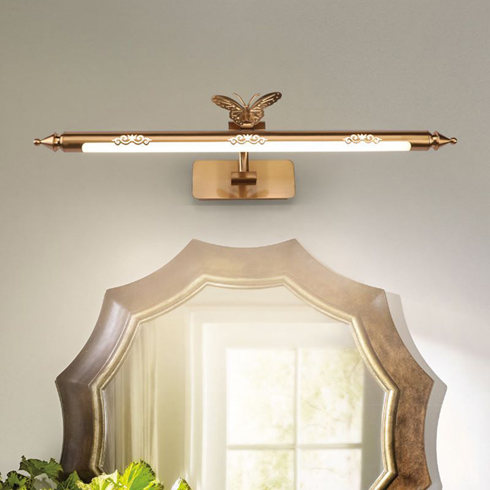 Arisha Retro Butterfly Metal/Acrylic Wall Lamp, Champagne Gold - Neutral Decor