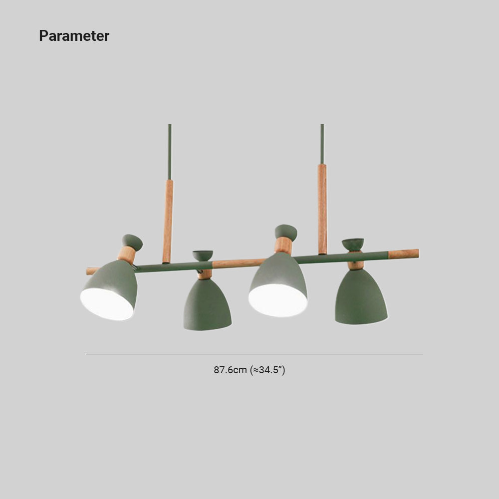 Valentina Nordic Multi Rope Wood Pendant Light, White/Green/Gray - Neutral Decor