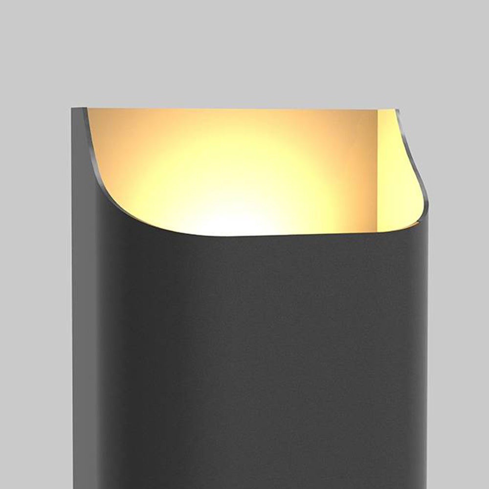 Ray Modern Solar Up Down Metal Outdoor Wall Lamp, Balck - Neutral Decor