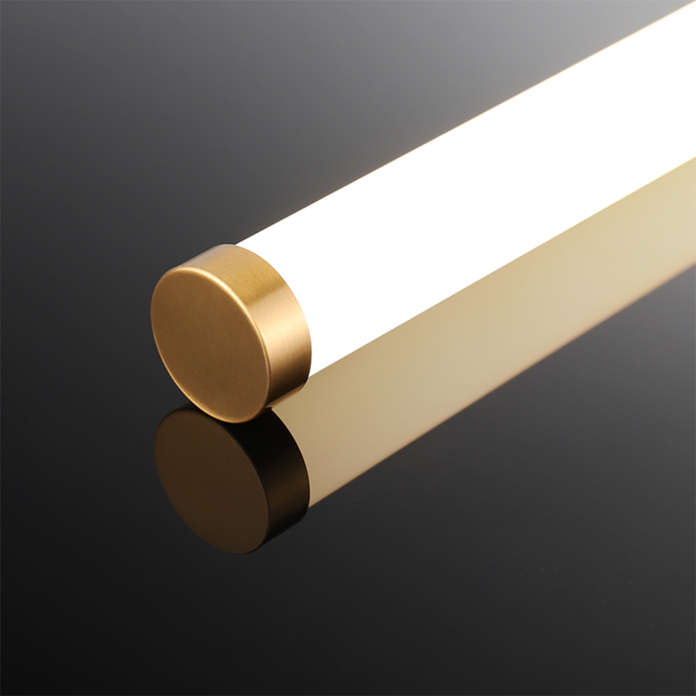 Arisha Modern Linear Cooper White Mirror Front Wall Lamp - Neutral Decor