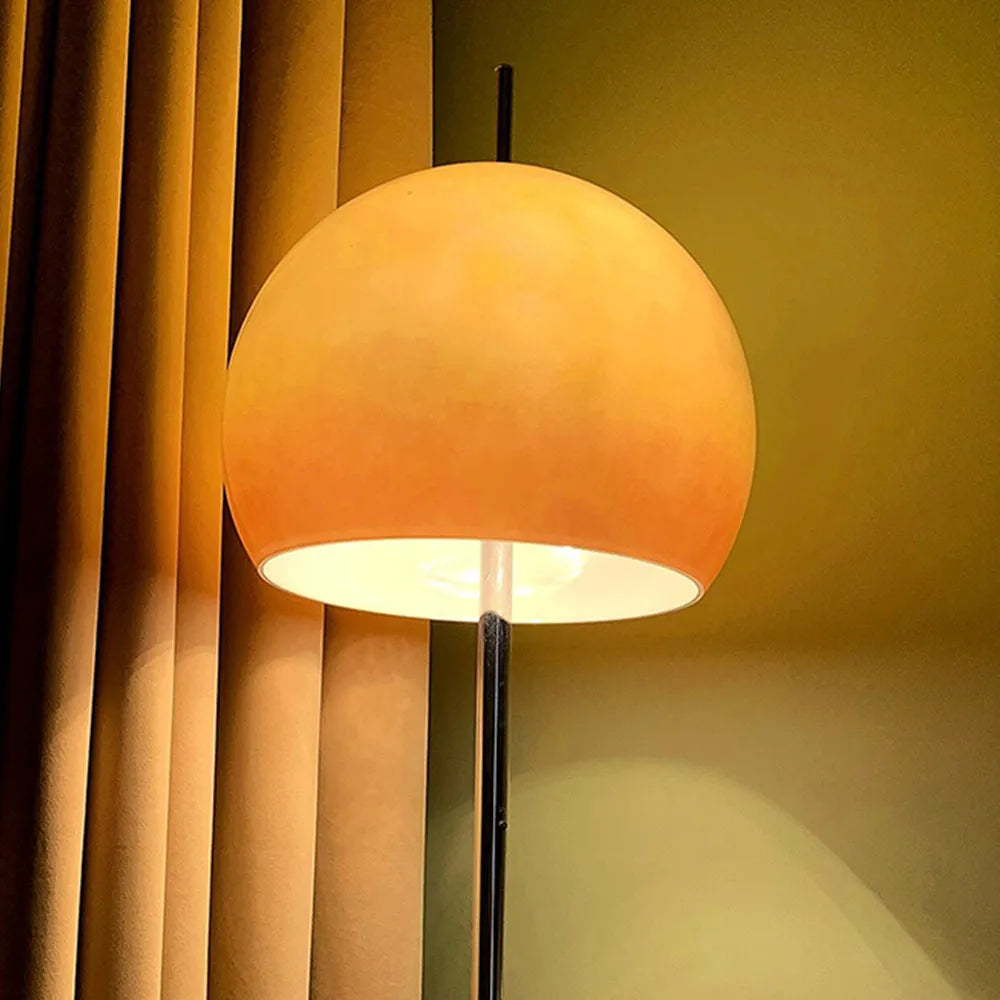 Mira Sunset Dome Glass Floor Lamp - Neutral Decor