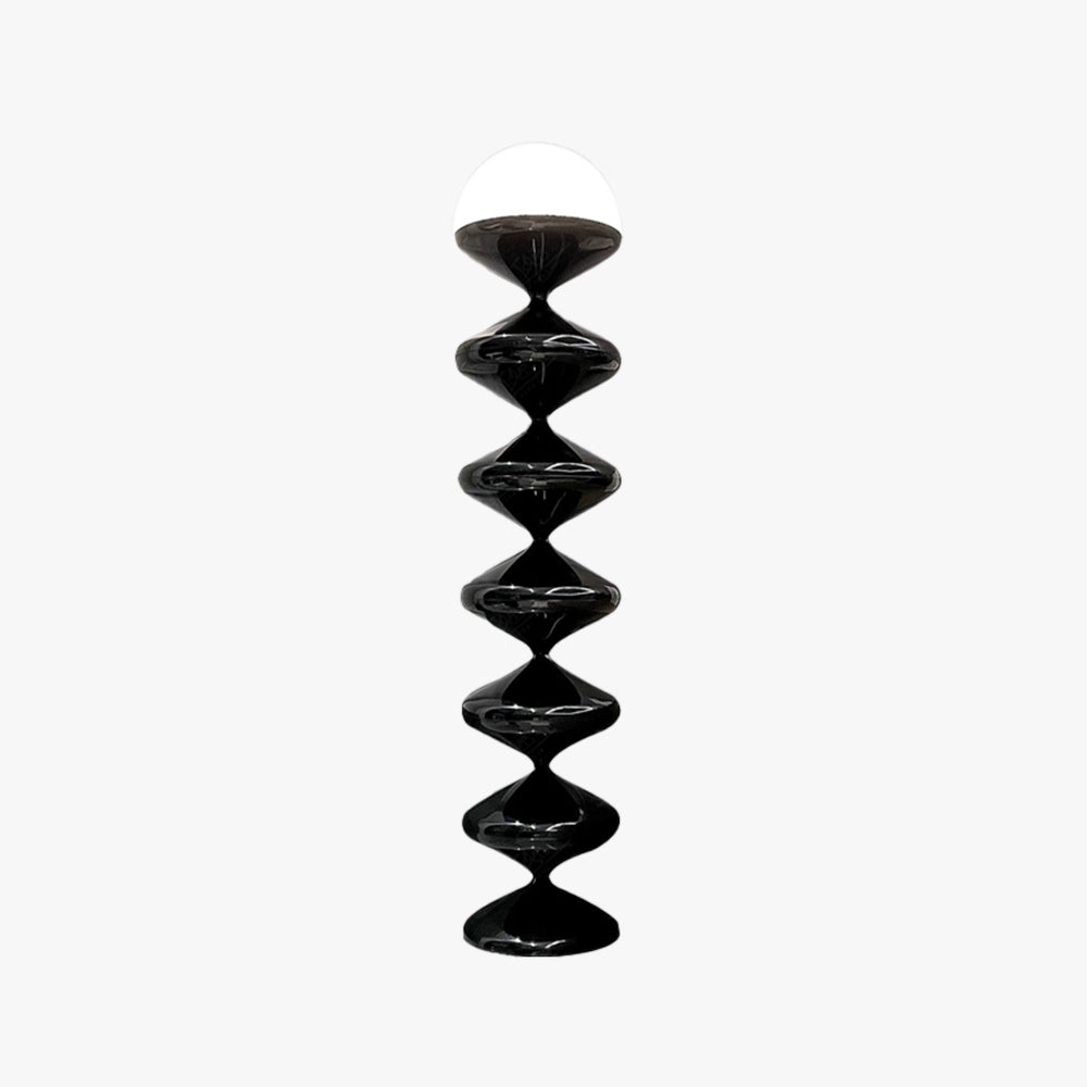 Salgado Bauhaus Gourd Floor Lamp, Black/White - Neutral Decor