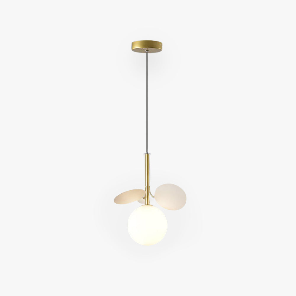 Arisha Art Deco Globe Pendant Light, Multi-Color/White, Metal/Glass - Neutral Decor