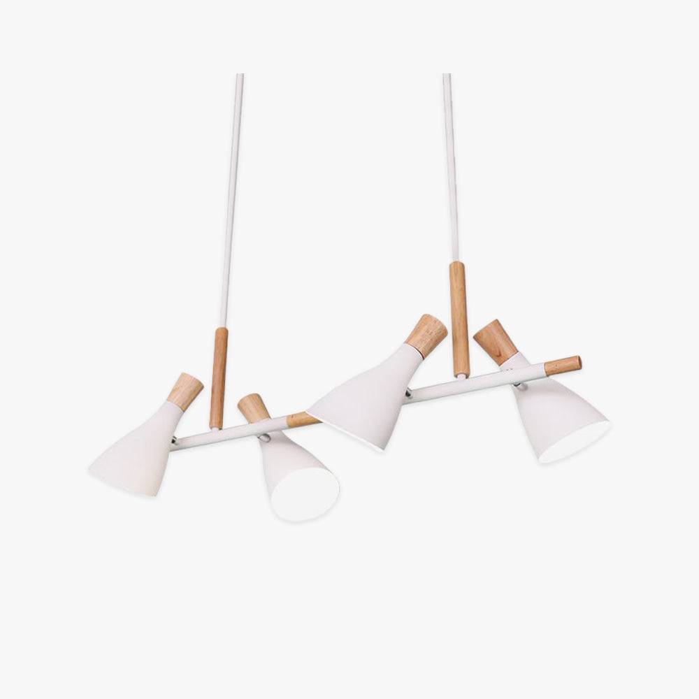 Valentina Nordic Multi Rope Wood Pendant Light, White/Green/Gray - Neutral Decor