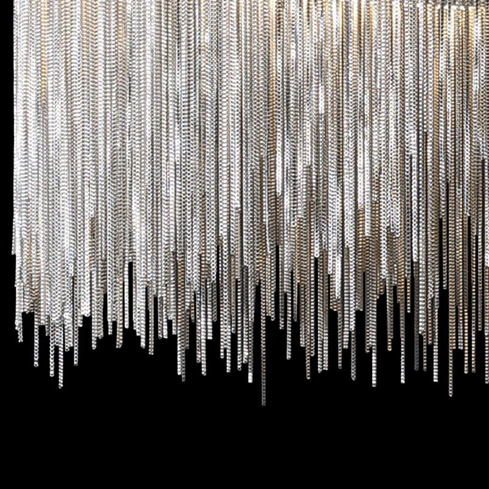 Arisha Wall Lamp Decorative/Modern, Tassel Chain, Silver, Living Room - Neutral Decor