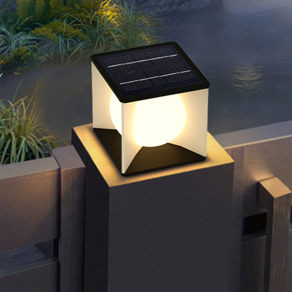 Ray Modern Moon Outdoor Pier-Mount Pillar Light - Neutral Decor