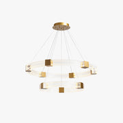 Arisha Modern Round/Oval Acrylic/Metal Pendant Light, Gold - Neutral Decor