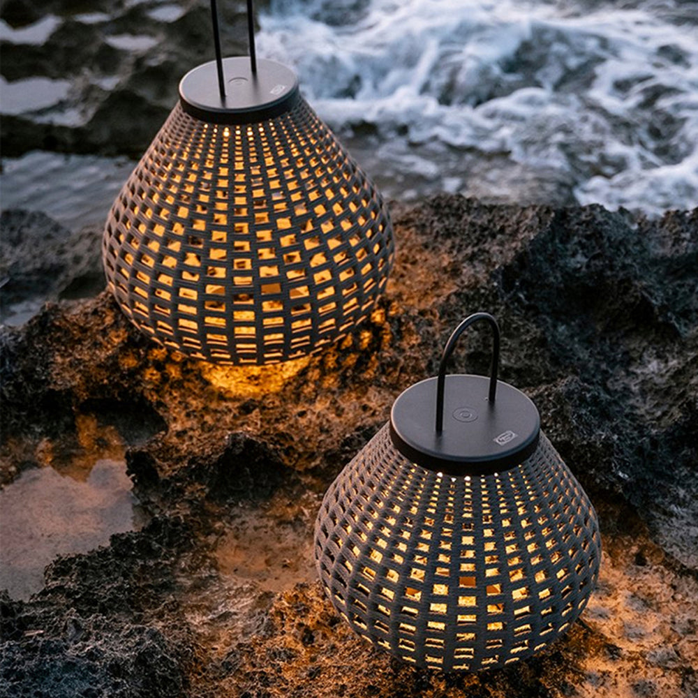 Ray Vintage Lantern Metal Floor Lamp, Brown, Outdoor - Neutral Decor