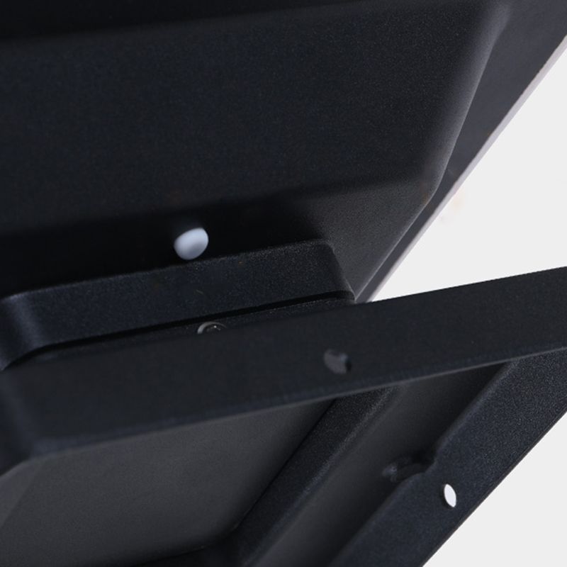 Ray Contemporary LED Rectangular Metal Acrylic Outdoor Lamp, Black - Neutral Decor