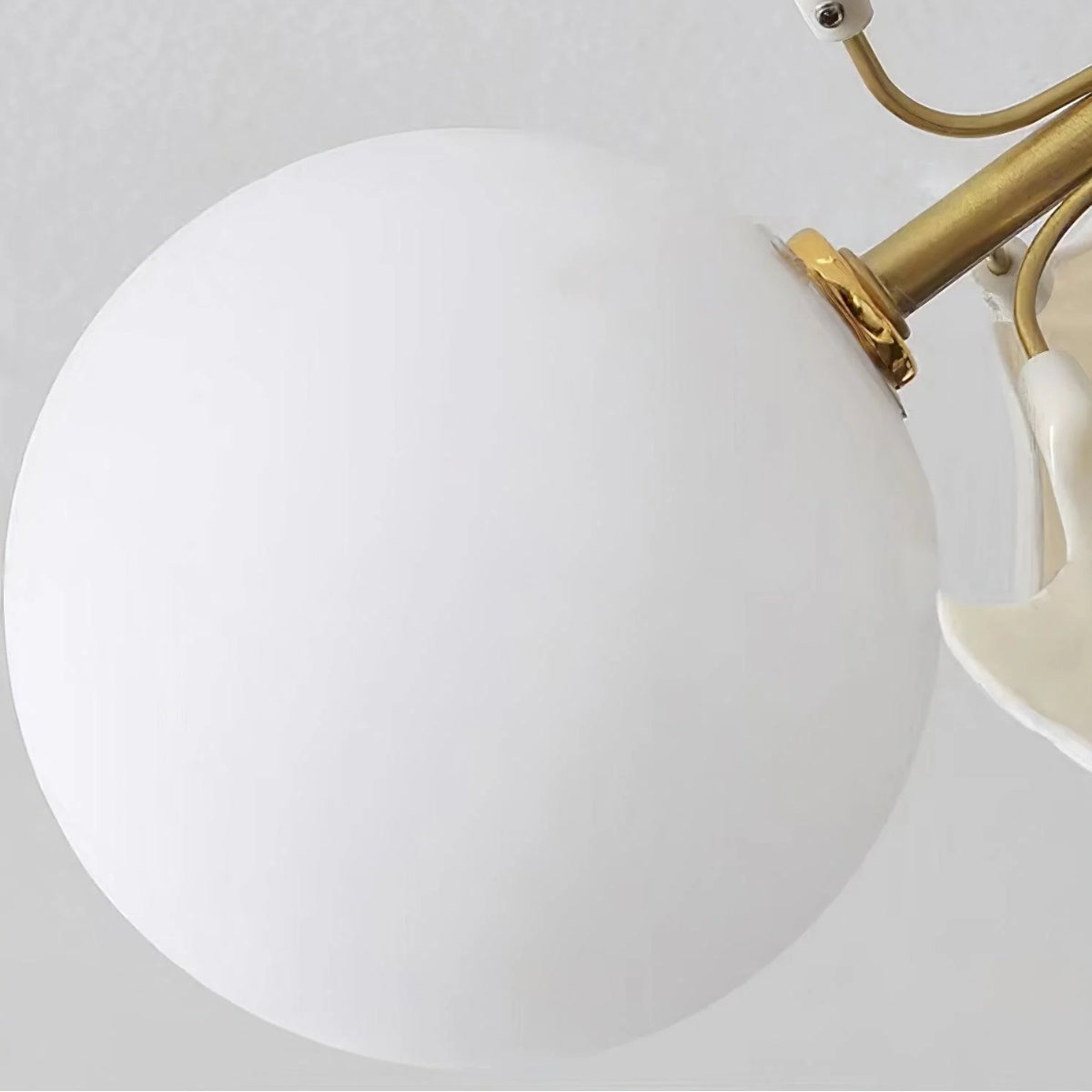 Olivia Nordic Multi Globe Metal/Ceramic Flush Mount Ceiling Light, White/Gold - Neutral Decor