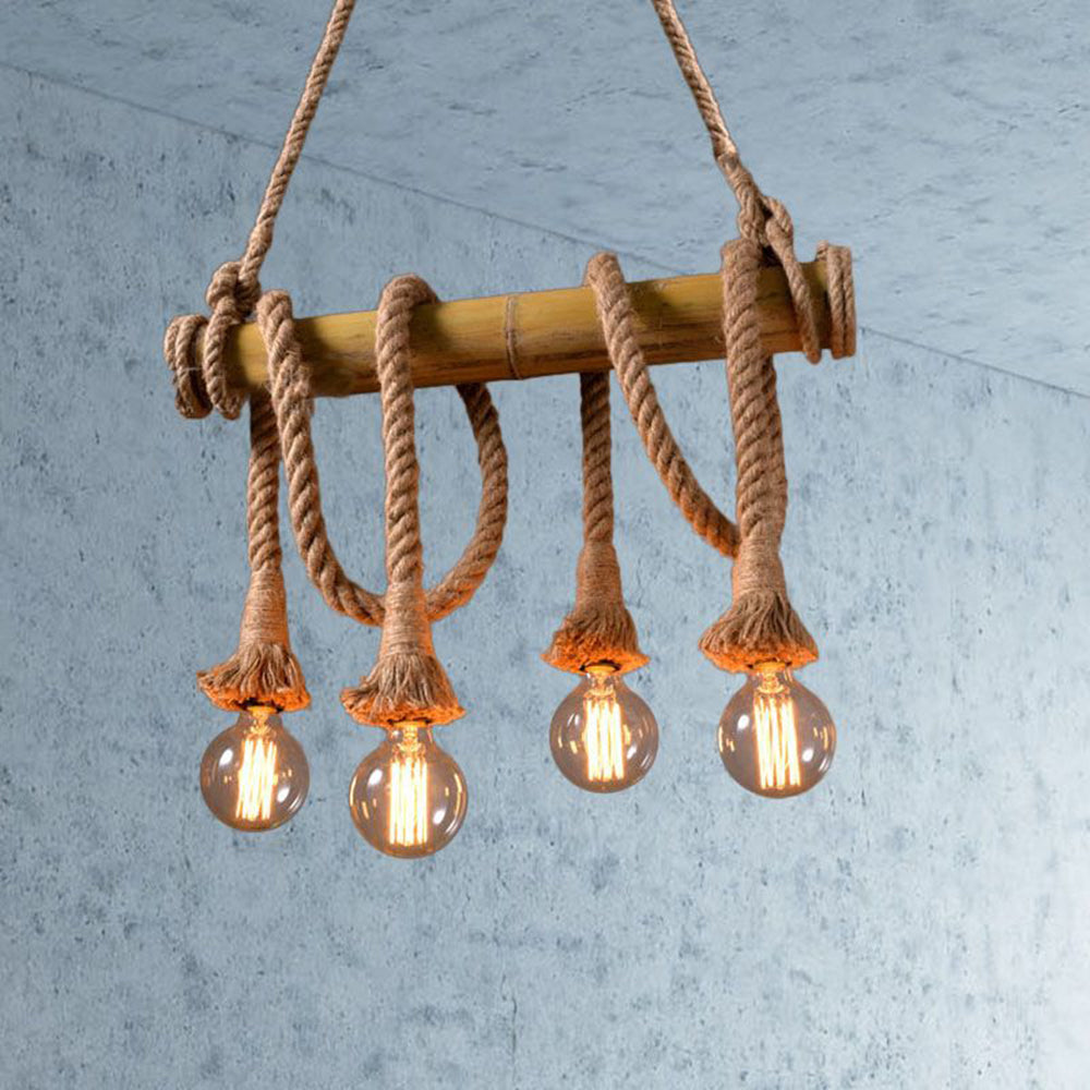 Silva Vintage Retro Resin Pendant Light, flaxen - Neutral Decor