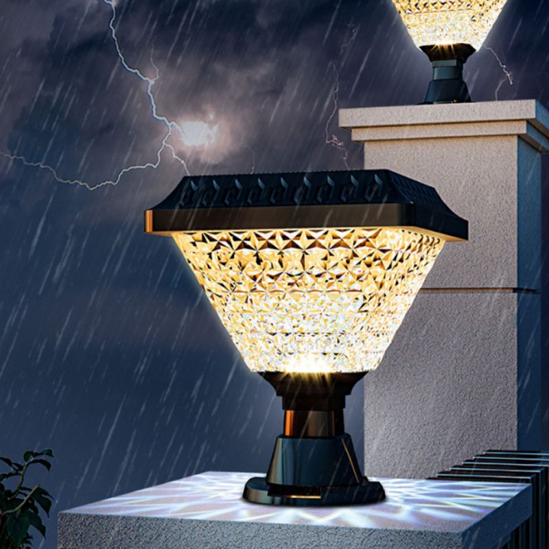 Ray Modern Geometry Acrylic Outdoor Floor Lamp, Black - Neutral Decor