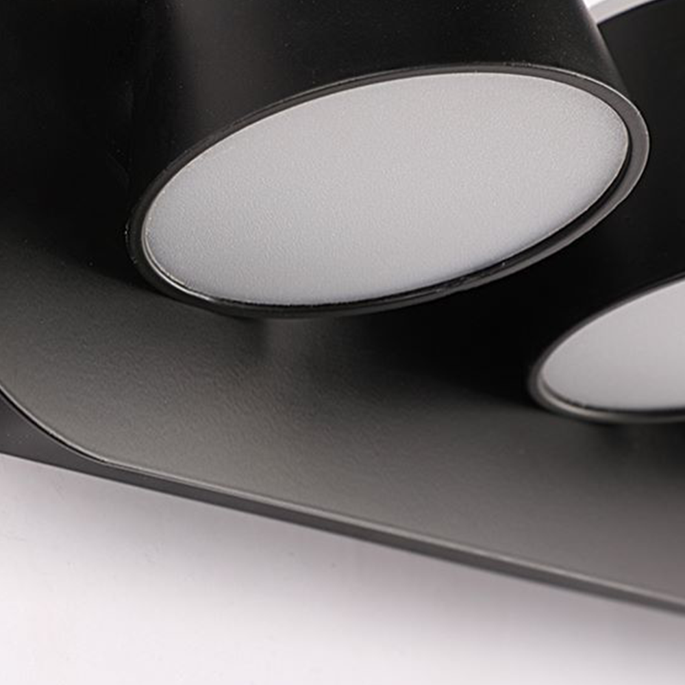 Arisha Modern Cylindrical Metal Mirror Front Wall Lamp, Black - Neutral Decor