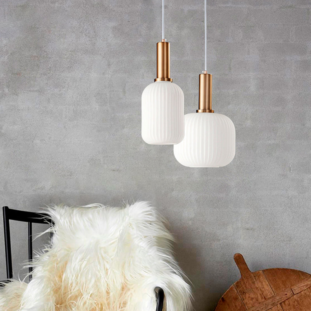 Valentina Morden Bubble Glass Pendant Light, White, Bedroom - Neutral Decor