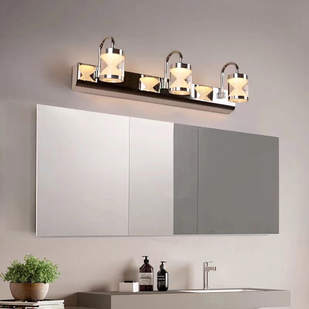 Arisha Modern Lantern Metal/Acrylic Wall Lamp, Silver - Neutral Decor
