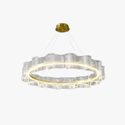 Arisha Creative Ring Metal/Arcylic Pendant Light, Gold - Neutral Decor