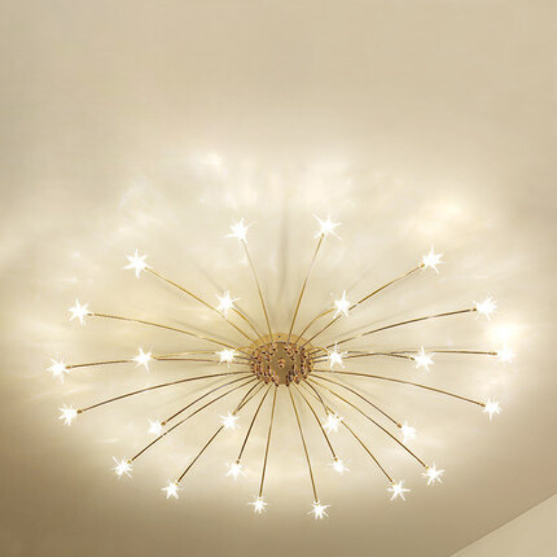 Arisha Art Deco Starry Flush Mount Ceiling Light - Neutral Decor