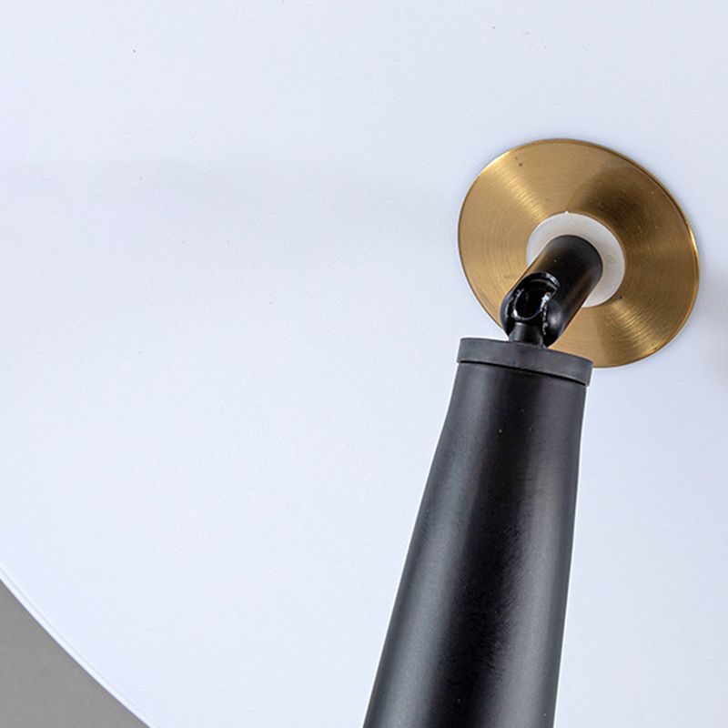 Salgado Modern Saucer Shaped Metal Floor Lamp,Black - Neutral Decor