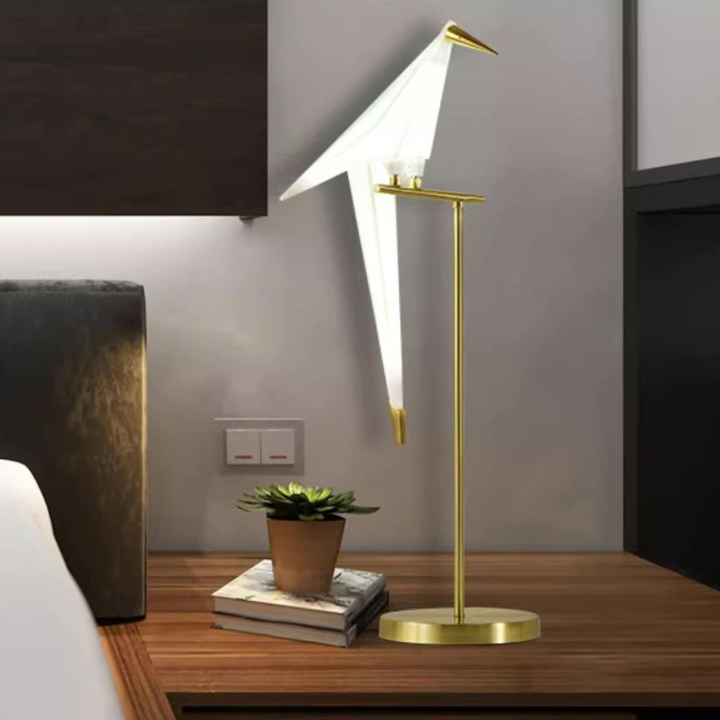 Clifford Nordic Bird Table /Floor Lamp, Gold, 1/2/3 Light - Neutral Decor