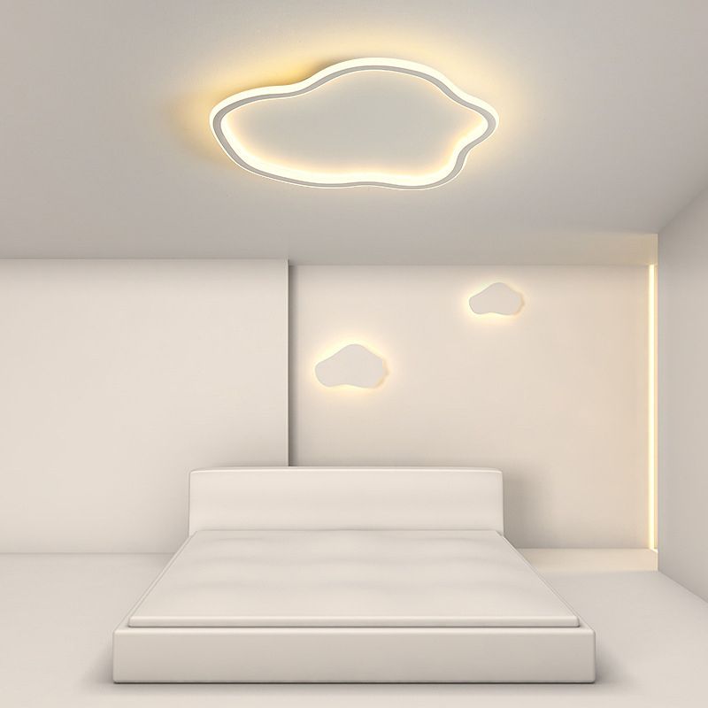 Arisha Modern Metal/Acrylic Flush Mount Ceiling Lights, White/Black - Neutral Decor