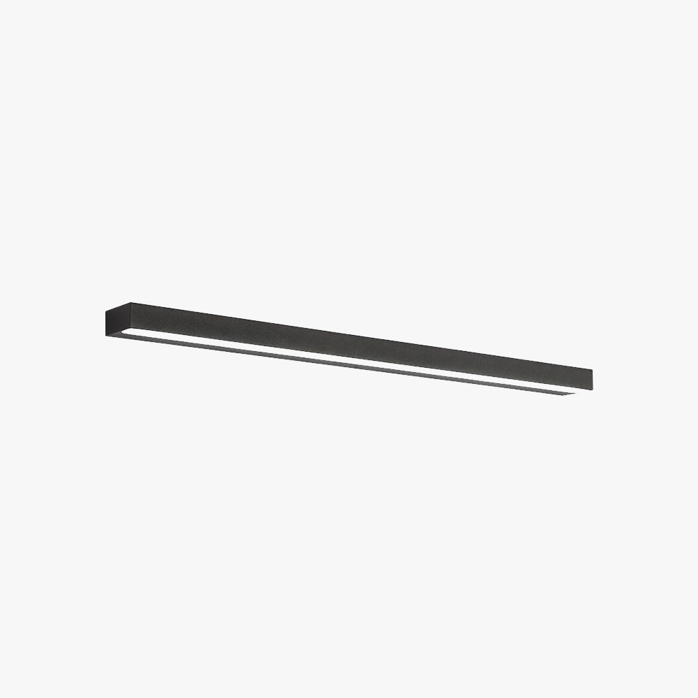 Arisha Modern Rectangular Linear Mirror Front Wall Lamp, Black - Neutral Decor