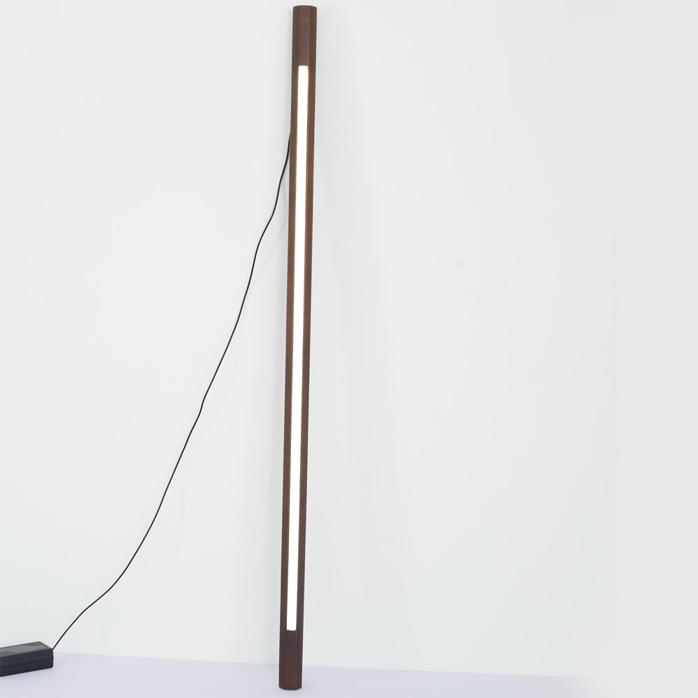 Ozawa Minimalist Linear Floor Lamp, Wood/Acrylic, Living Room - Neutral Decor