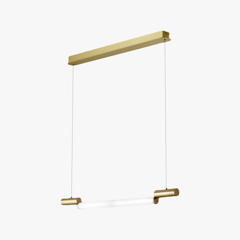 Arisha Minimalist Linear Aluminium/PVC Pendant Light, Gold - Neutral Decor