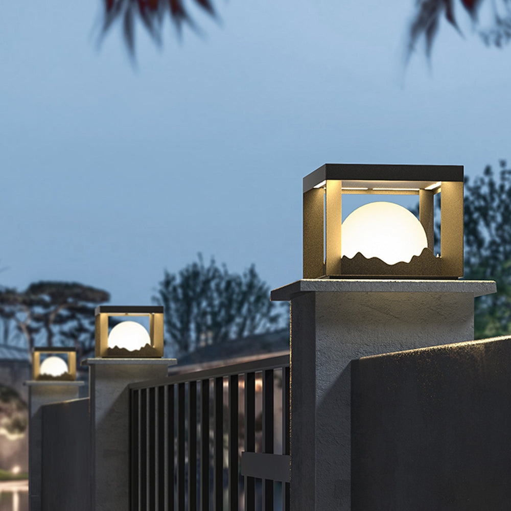 Ray Modern Mountain Metal Outdoor Lamp, Warm Light - Neutral Decor