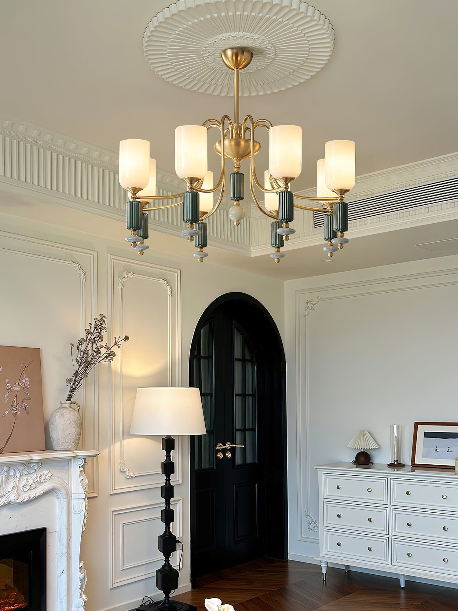 Xorn Ceramic Chandelier-Neutral Decor
