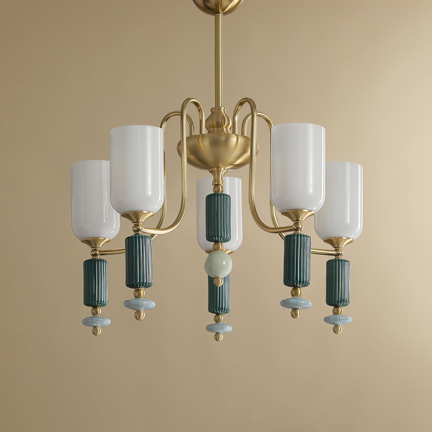 Xorn Ceramic Chandelier-Neutral Decor