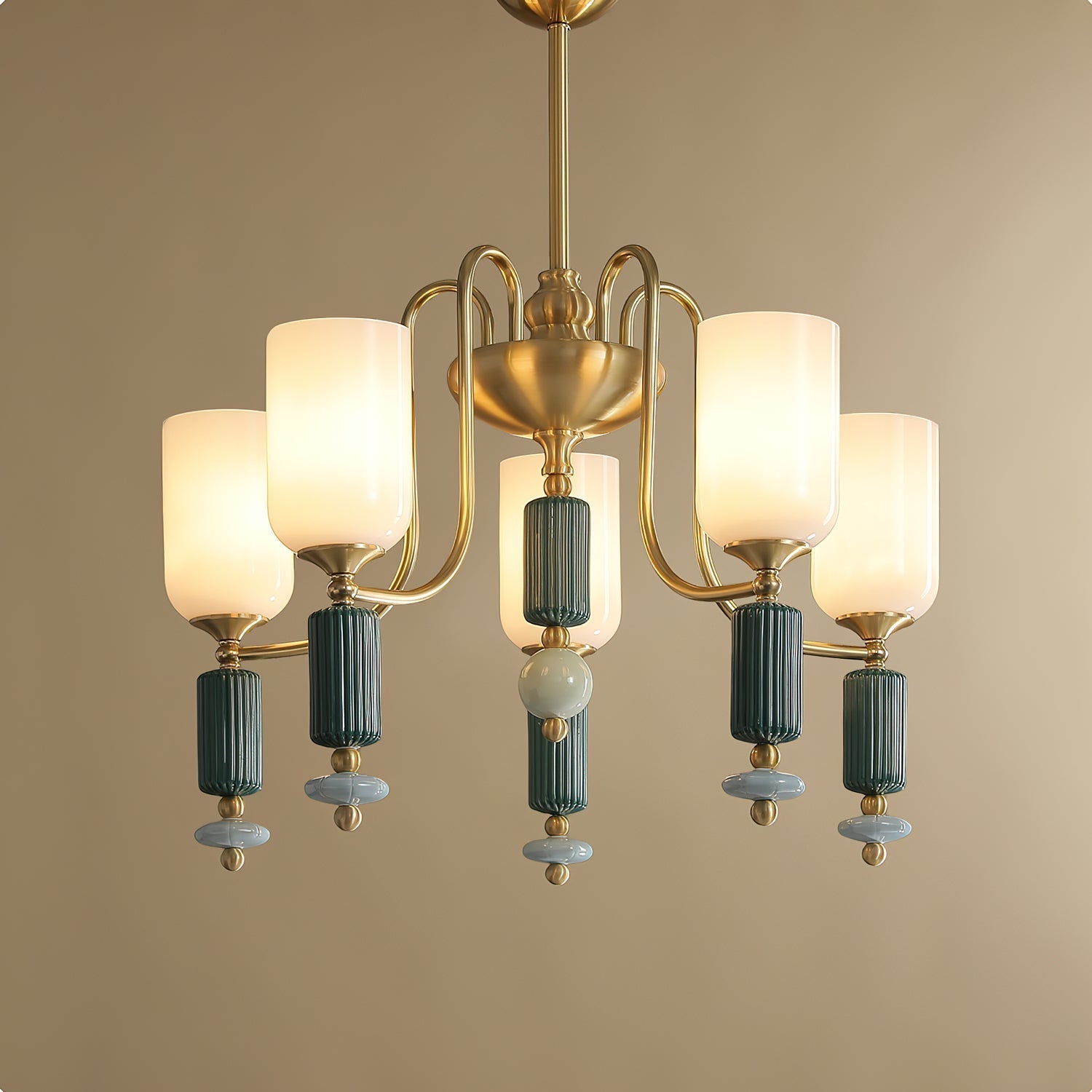 Xorn Ceramic Chandelier-Neutral Decor