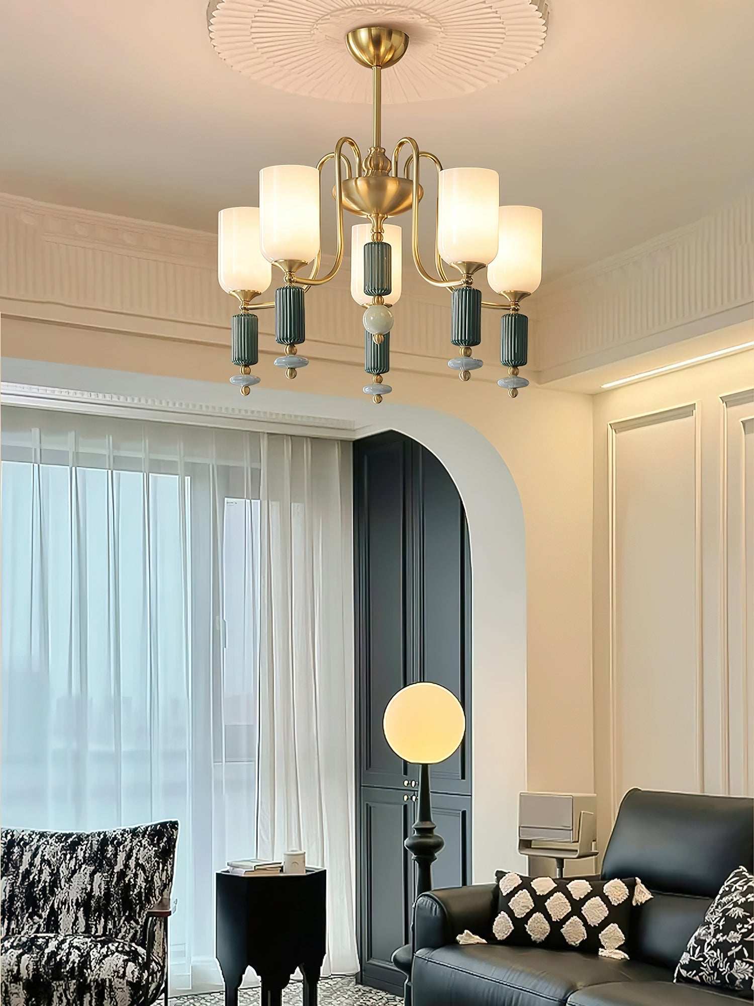 Xorn Ceramic Chandelier-Neutral Decor