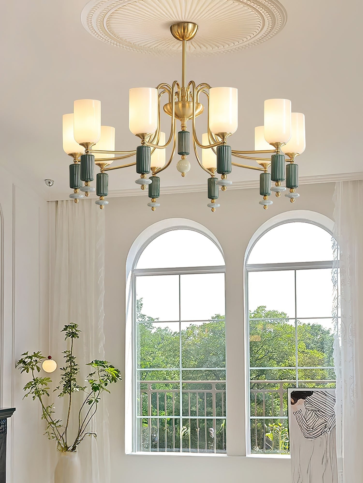 Xorn Ceramic Chandelier-Neutral Decor