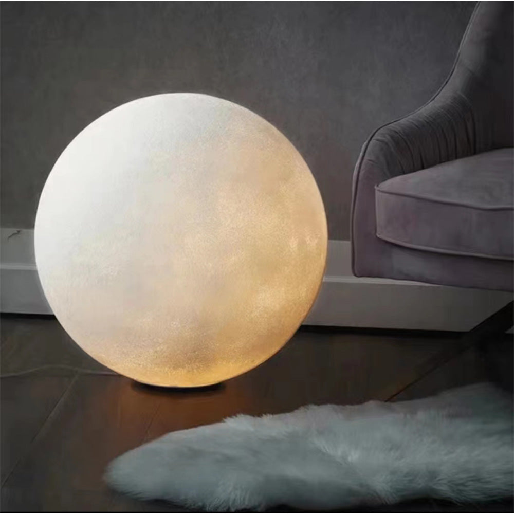 Mira Modern Decorative Dream Floor Lamp, Moon Globe, Resin, Bedroom - Neutral Decor