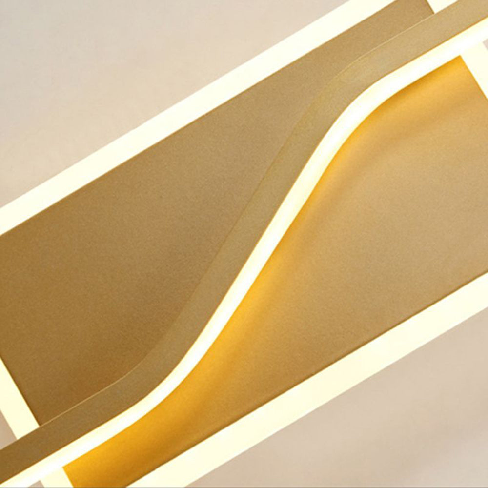 Arisha Luxury Curved Linear Metal Wall Lamp, Gold - Neutral Decor