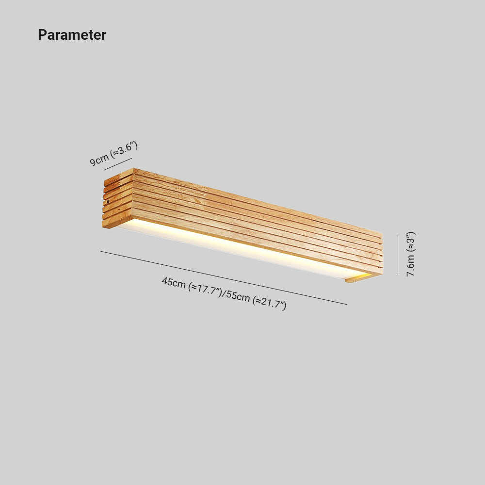 Muto Modern Wooden LED Indoor Wall Light, Bedroom - Neutral Decor
