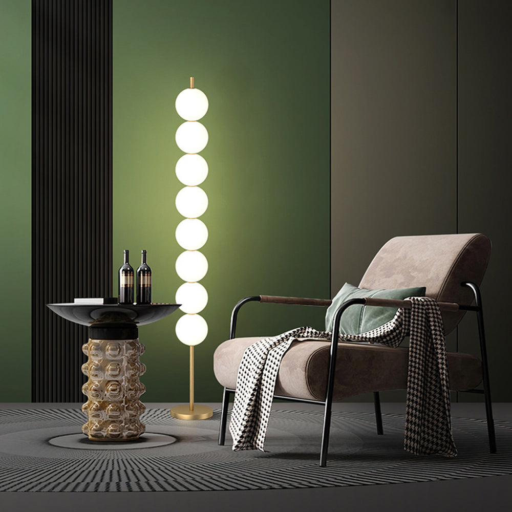 Mira Modern Candy Acrylic/etal Floor Lamp, Brass - Neutral Decor