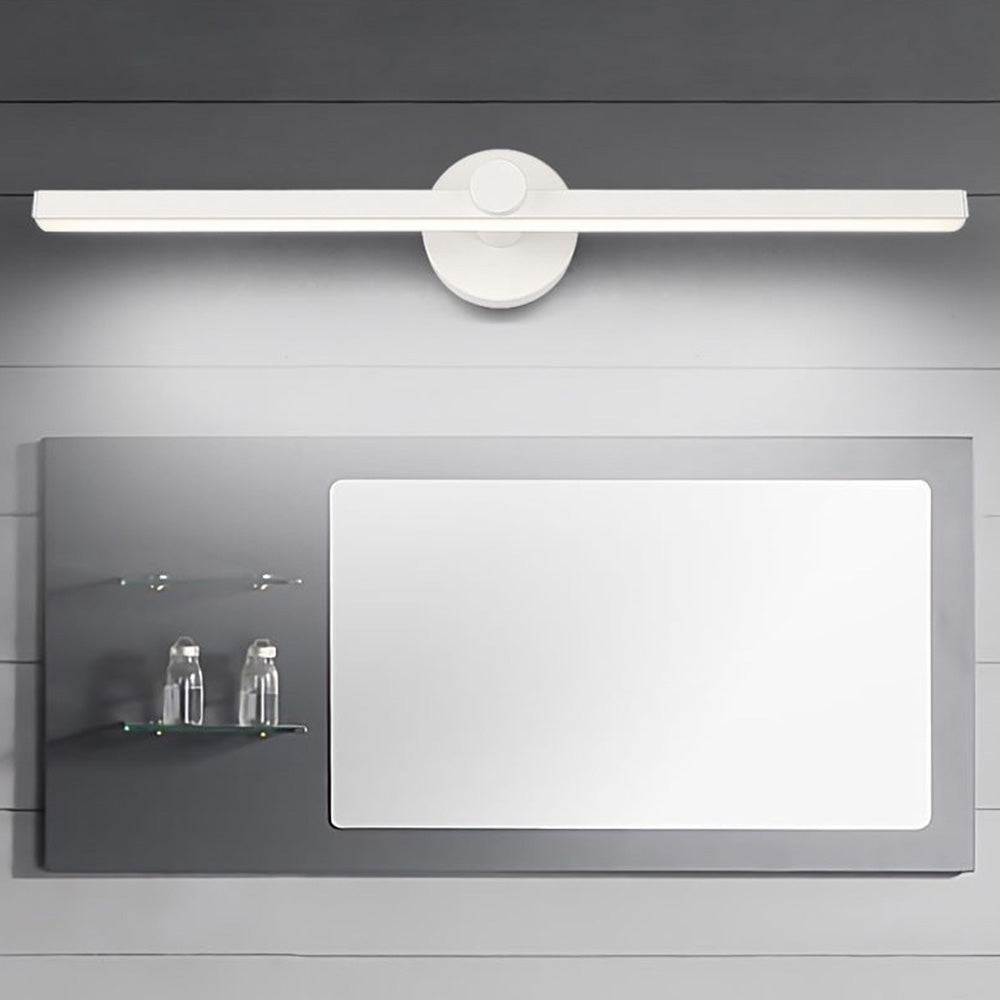 Arisha Minimalist Linear Acrylic Mirror Front Wall Lamp, White - Neutral Decor